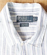 일본판 polo ralph lauren 폴로 랄프로렌 린넨100% 스트라이프 셔츠! 프리사이즈! 새제품!