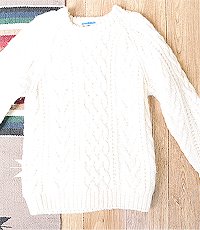 일본판 두툼한 울100% 꽈베기 패턴 스웨터~! 우먼 프리사이즈~! 최상 컨디션~! (아이보리에 가까운 컬러)