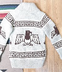 캐나다 핸드메이드 양모100% 인디언 코위챤 스웨터 cowichan sweater~!  우먼 44사이즈~!