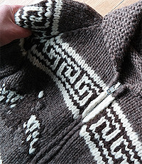 캐나다 헨드메이드 양모100% 인디언 코위챤 스웨터(cowichan sweater) 173이하 M사이즈!!