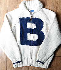 일본판 울100% 두툼한 스포츠 스웨터!! M사이즈!! 50~70년대 스포츠 스웨터를 복각한 제품!!